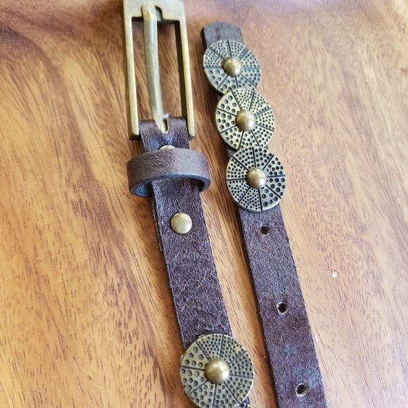 Belt brass colored hardware 34 36 38 - Picture 5 of 11